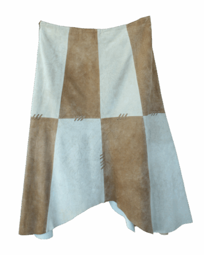 Patchwork Suede Skirt