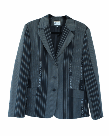 Vivien Caron Graphic Stripe Conjunto │ Pantalón + Blazer