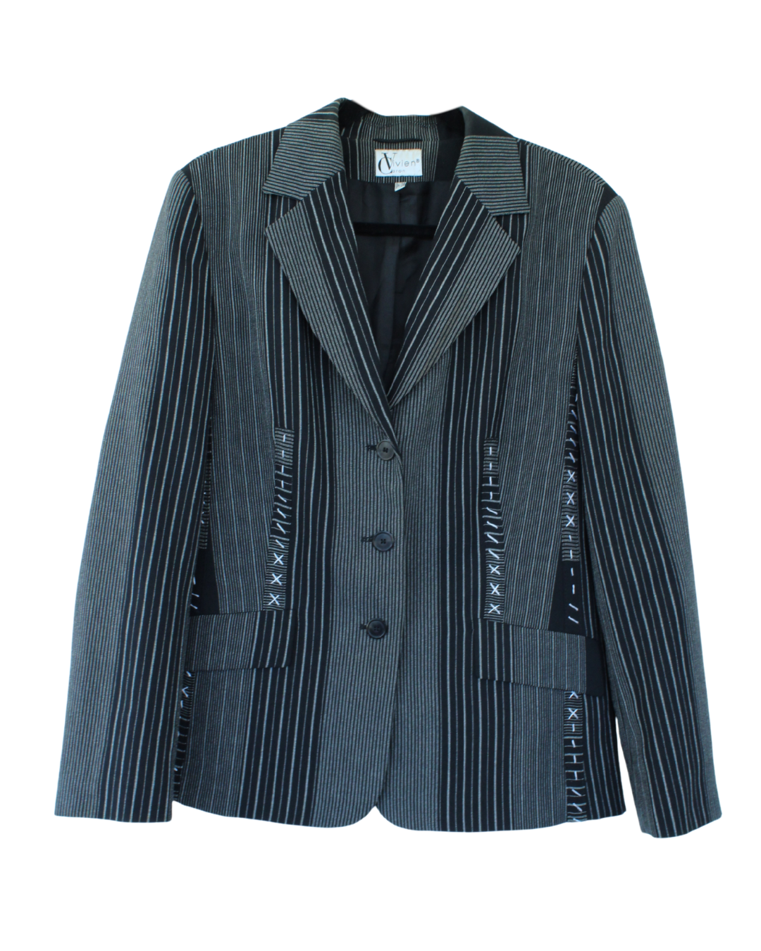 Vivien Caron Graphic Stripe Conjunto │ Pantalón + Blazer