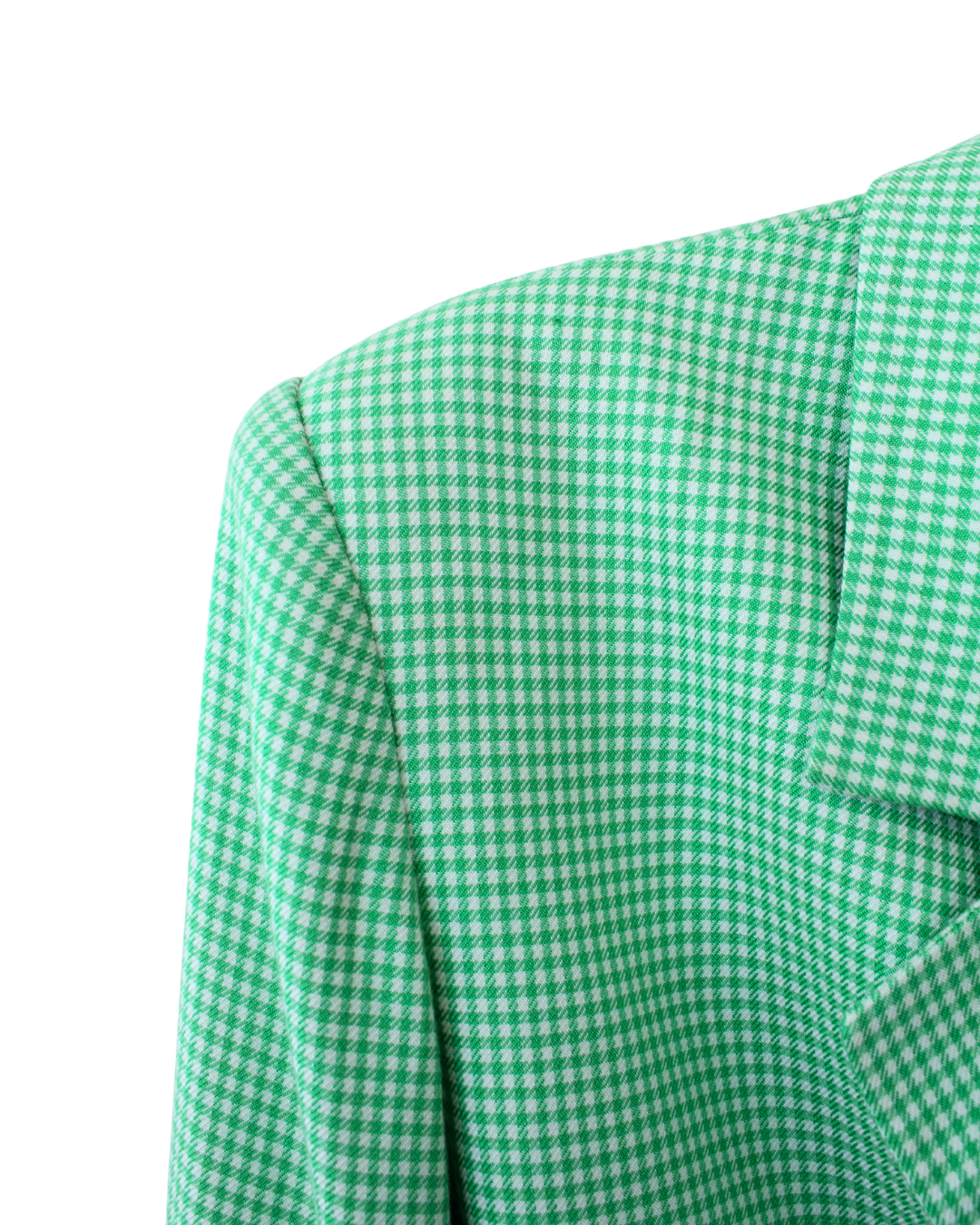 YSL Rive Gauche Blazer Cuadros Mint con Corte Clásico - Imagen 2