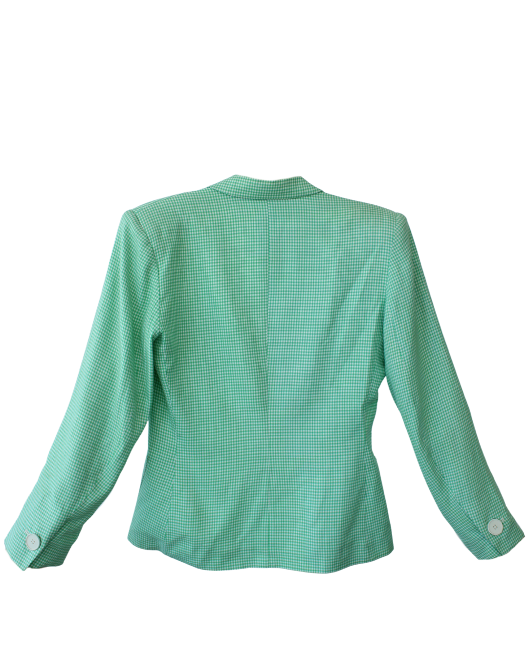 YSL Rive Gauche Blazer Cuadros Mint con Corte Clásico - Imagen 3