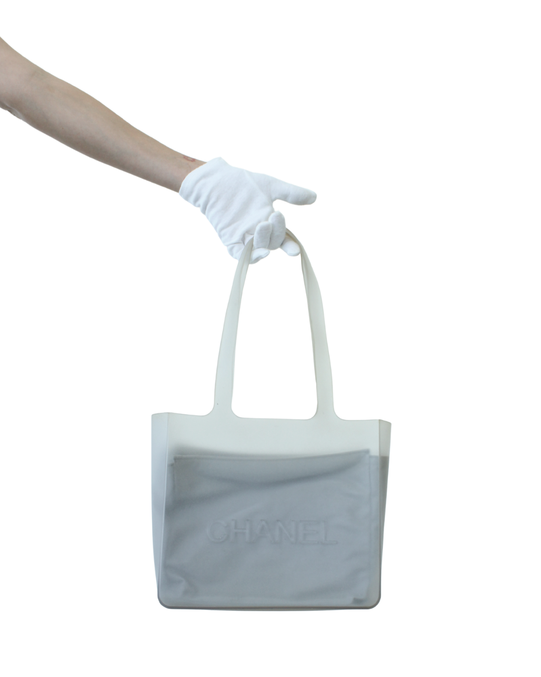 Chanel PVC Tote Translúcido con Logo + Inner Pouch - Imagen 5