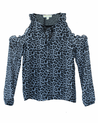 Michael Kors Blusa Animal Print con Hombros Descubiertos