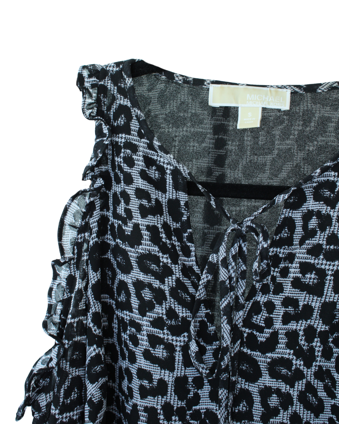 Michael Kors Blusa Animal Print con Hombros Descubiertos - Imagen 2